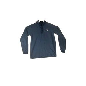 New England Patriots Blue Pullover Mens 1/4 Zip Logo Antigua NFL Size Small